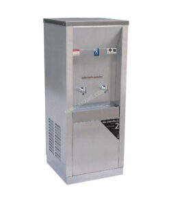 ตู้กดน้ำเย็นสแตนเลส แบบต่อท่อ 2 ก๊อก MAXCOOL รุ่น MC-2P
