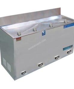 ตู้กดน้ำเย็นระบบปิด เท้าเหยียบ ก๊อกน้ำพุ 4 ก๊อก MAXCOOL รุ่น MC-RF04
